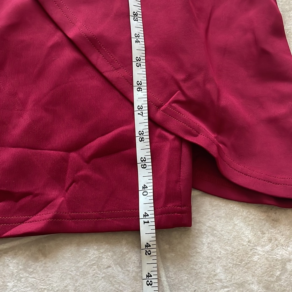 - Womens Tie Neck Bodycon Dress Red - Picture 10 of 11